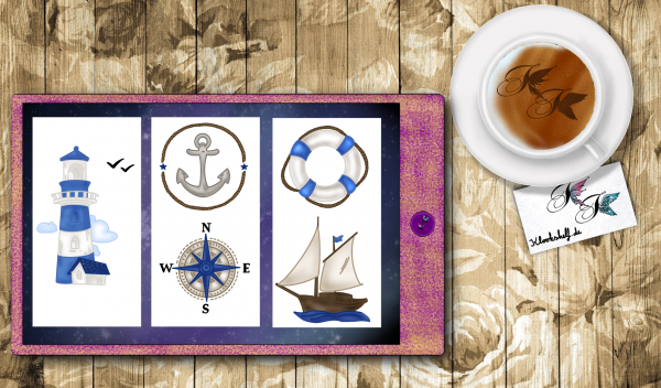 Digital Sticker Set Maritim Stil – Bild 3