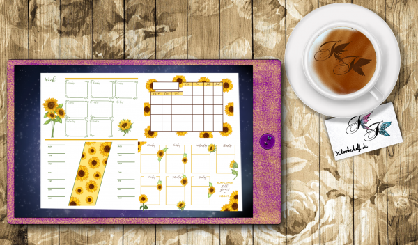 Digital Sticker Set Sonnenblumen / Sunflower Set – Bild 16