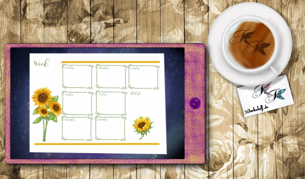 Digital Sticker Set Sonnenblumen / Sunflower Set – Bild 4