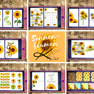 Digital Sticker Set Sonnenblumen / Sunflower Set