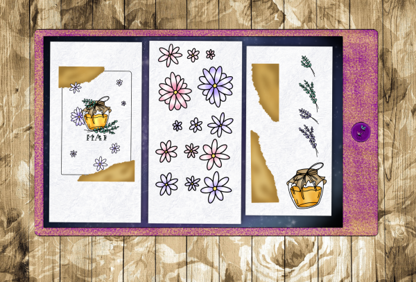 Digitale Sticker Honig Biene – Bild 5