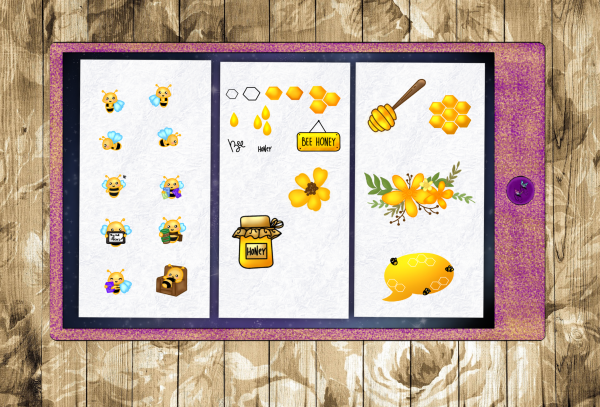 Digitale Sticker Honig Biene – Bild 4