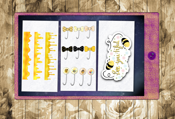 Digitale Sticker Honig Biene – Bild 2