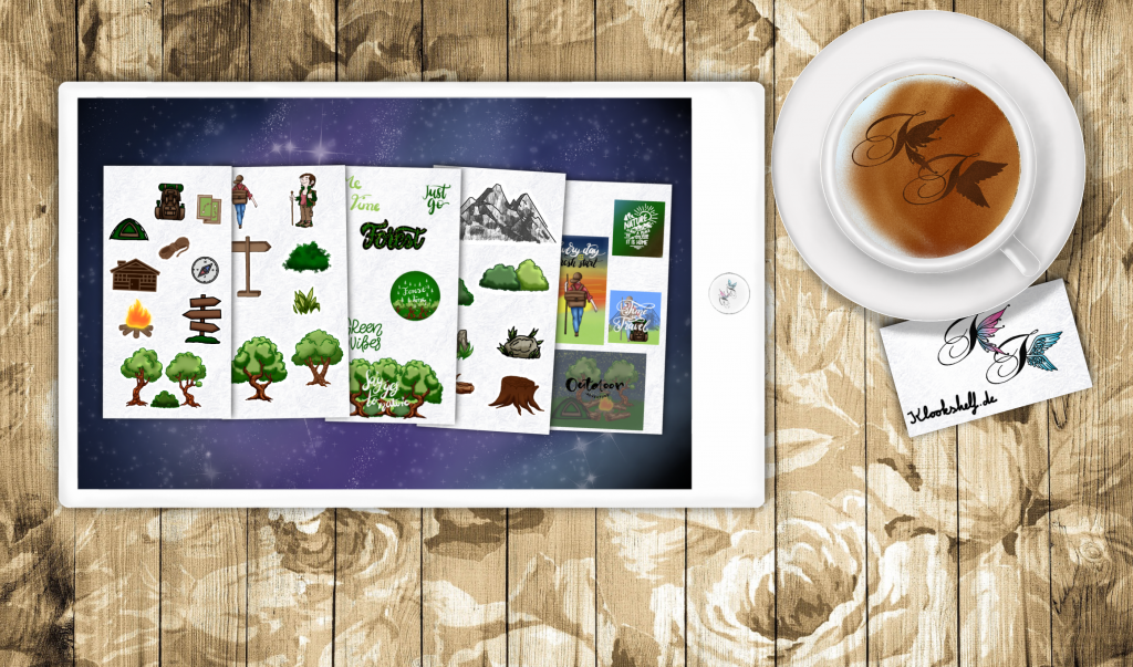 Sticker Wandern Natur, KiKo Art