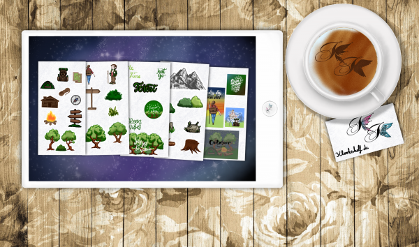 Sticker Wandern Natur, KiKo Art