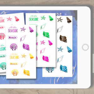 Digital Sticker Set Seaside