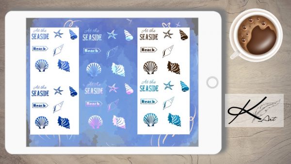 Digital Sticker Set Seaside – Bild 2