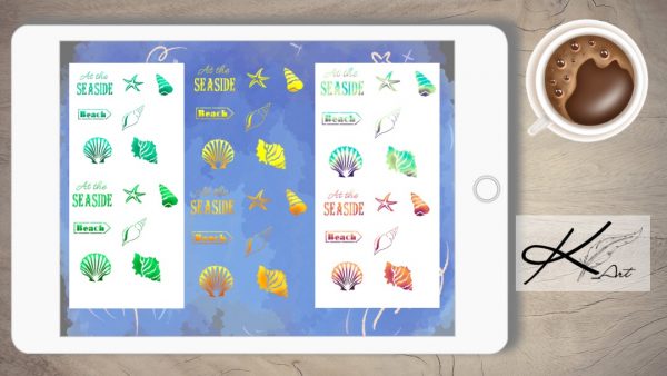 Digital Sticker Set Seaside – Bild 3