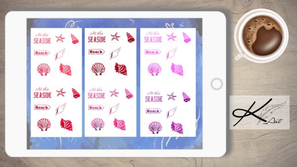 Digital Sticker Set Seaside – Bild 4