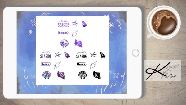 Digital Sticker Set Seaside – Bild 5