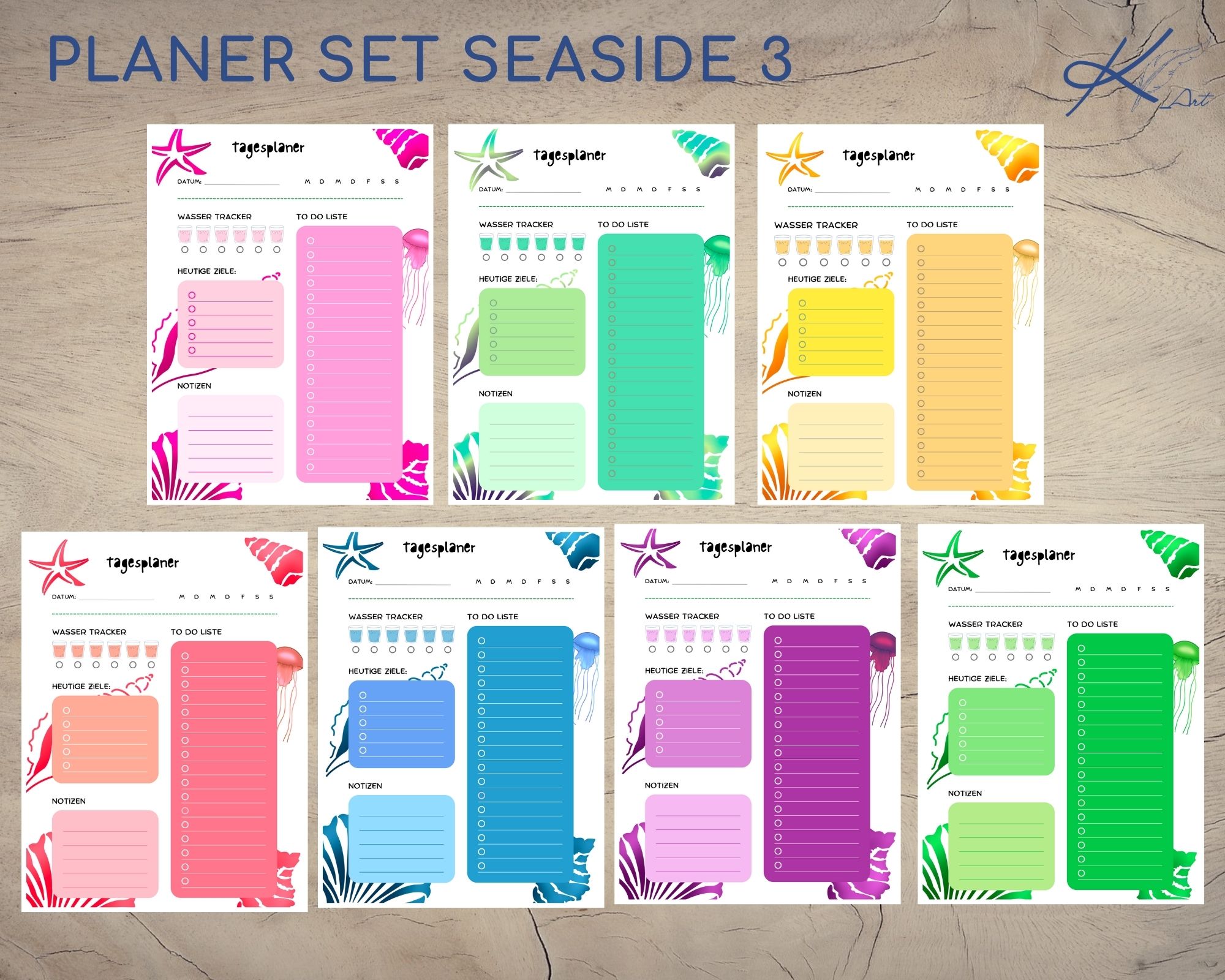 Planer Set Muscheln, KiKo Art