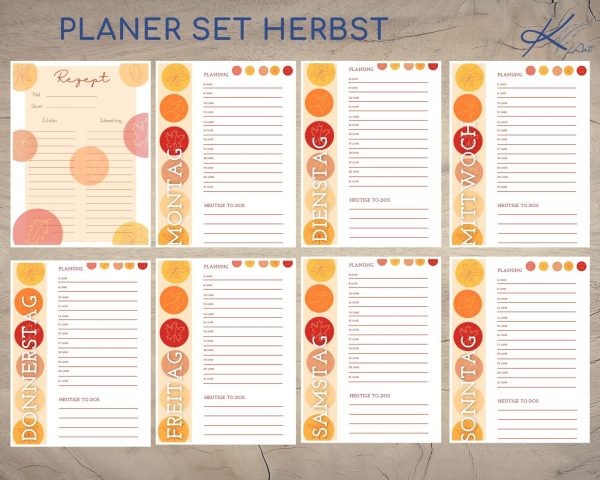Planer Set Herbstblätter – Bild 3
