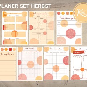 Planer Set Herbstblätter