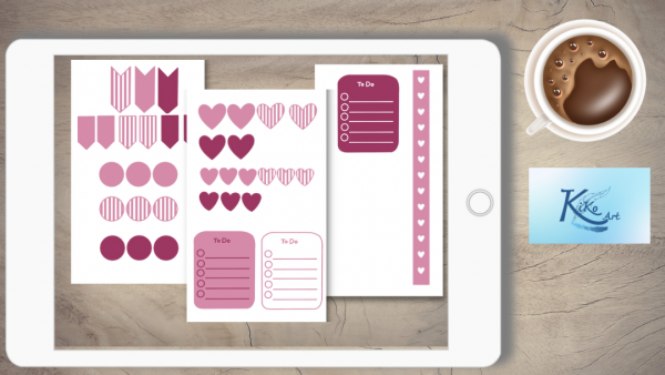 Valentinstag Notiz Sticker für Planer – Bild 3