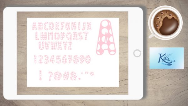 Lettering rosa Punkte, KiKo Art
