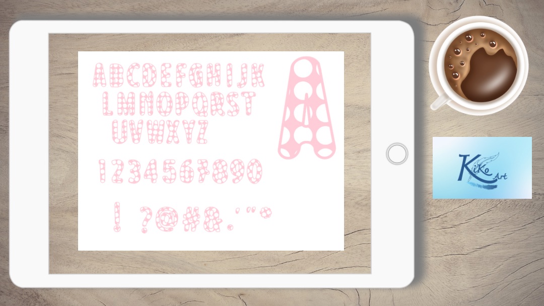 Lettering rosa Punkte, KiKo Art