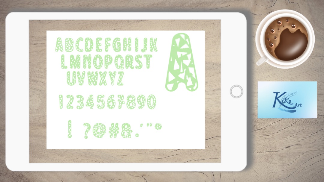 Lettering hellgrün Dreieck, KiKo Art