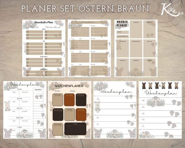 Planer Set Ostern braun – Bild 2