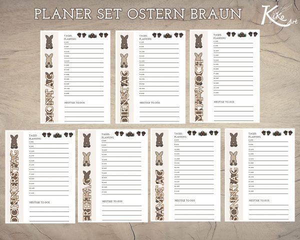 Planer Set Ostern braun – Bild 4