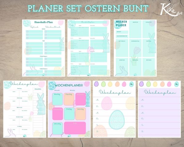 Planer Set Ostern bunt – Bild 2