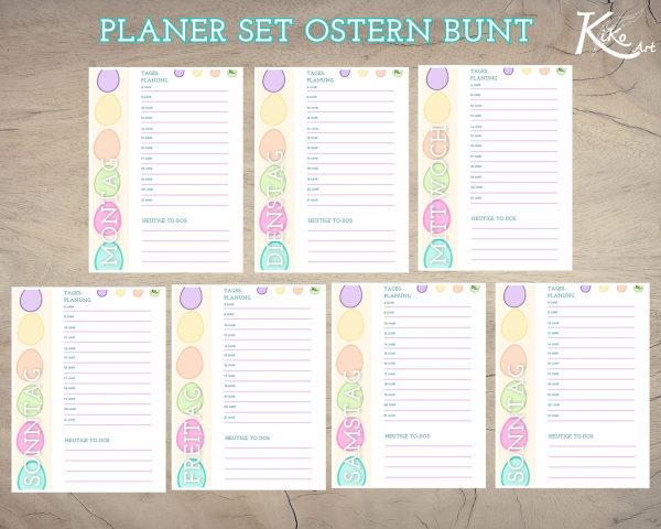 Planer Set Ostern bunt – Bild 4