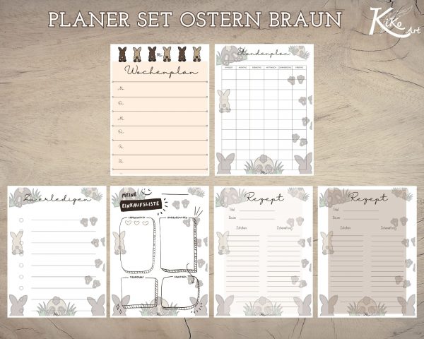 Planer Set Ostern braun – Bild 3