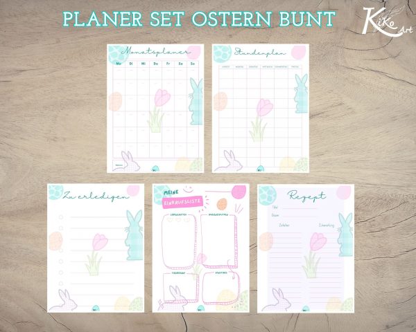 Planer Set Ostern bunt – Bild 3