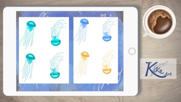 Digital Sticker Set Quallen – Bild 2