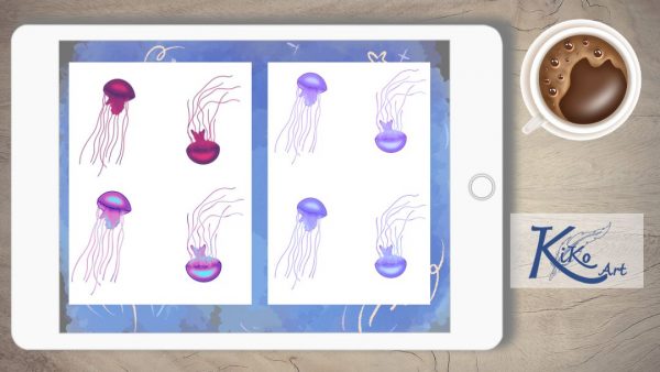 Digital Sticker Set Quallen – Bild 4