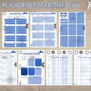Planer Set Maritim blau