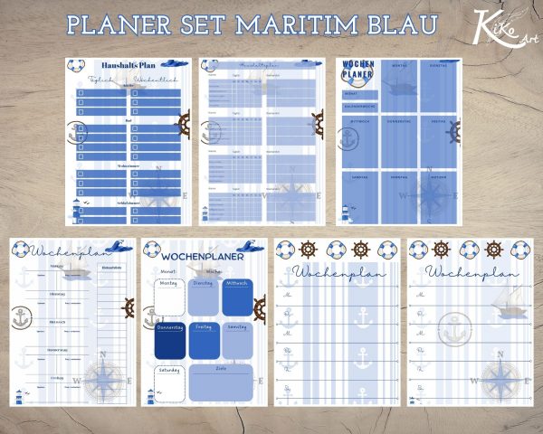 Planer Set Maritim blau – Bild 2