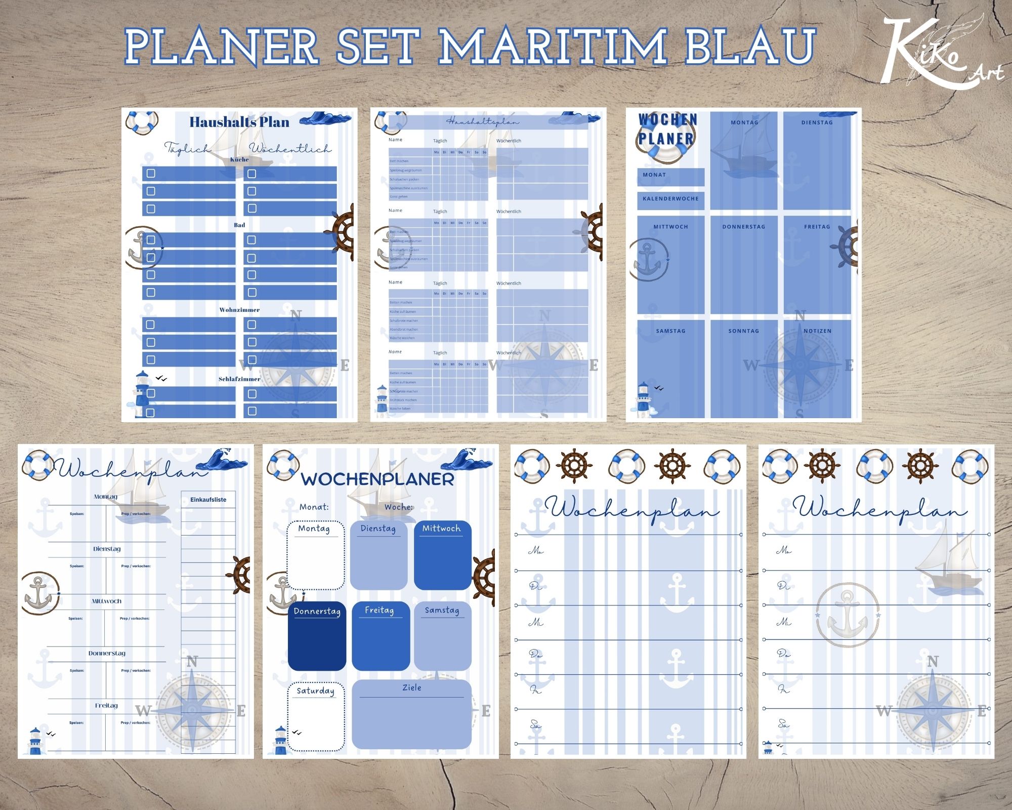 230817 Maritim blau Planer Set Vorschau2