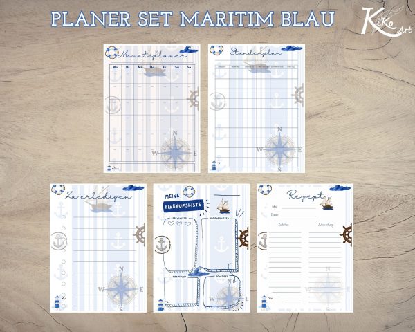 Planer Set Maritim blau – Bild 3