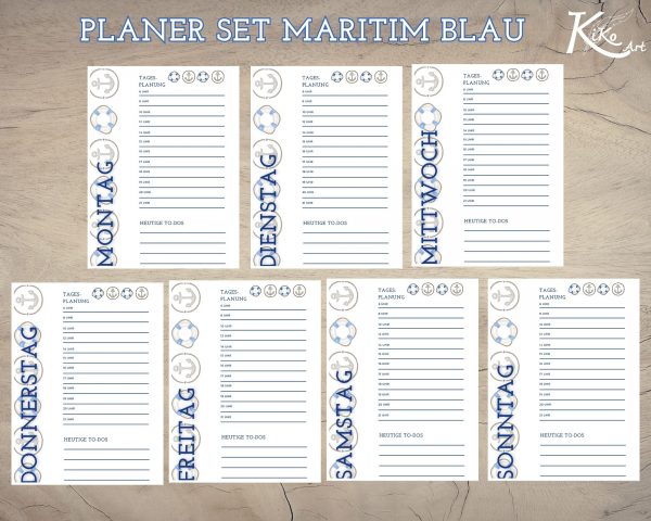Planer Set Maritim blau – Bild 4