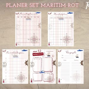 Planer Set Maritim rot