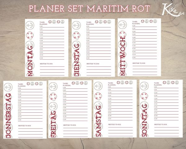 Planer Set Maritim rot – Bild 4