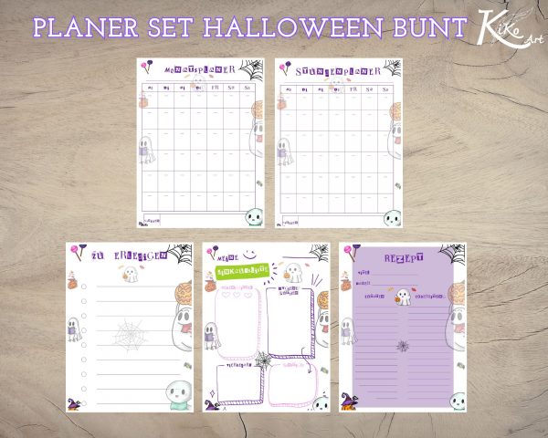 Planer Halloween Geister, Kürbisse und Süßigkeiten – Bild 3