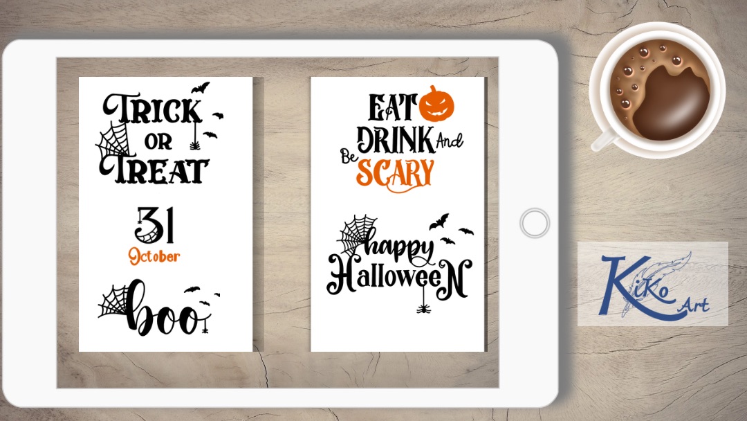 Lettering Halloween, KiKo Art