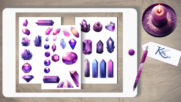 Kristall Sticker Set – Bild 5