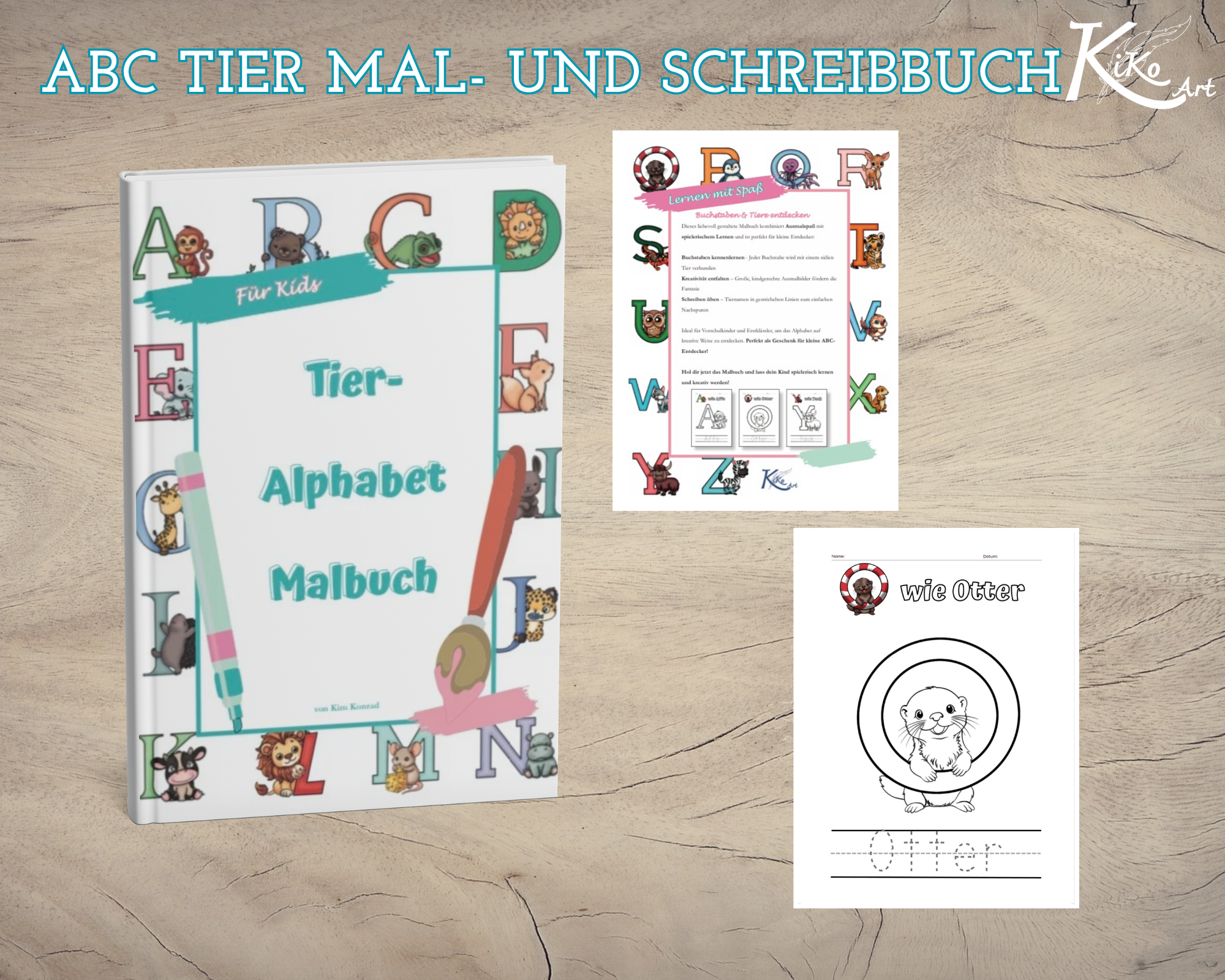 ABC Tier Malbuch Buch, KiKo Art