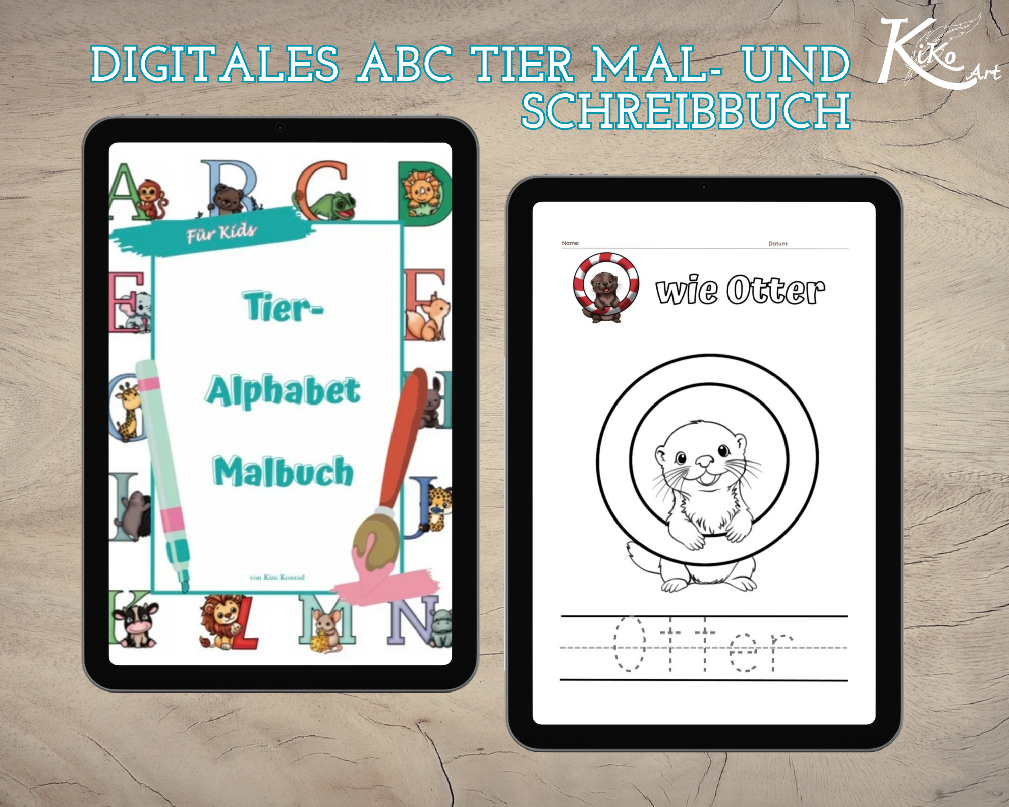ABC Tier Malbuch Tablet, KiKo Art