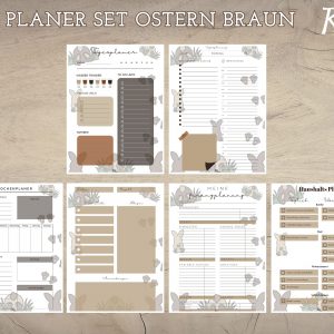 Planer Set Ostern braun