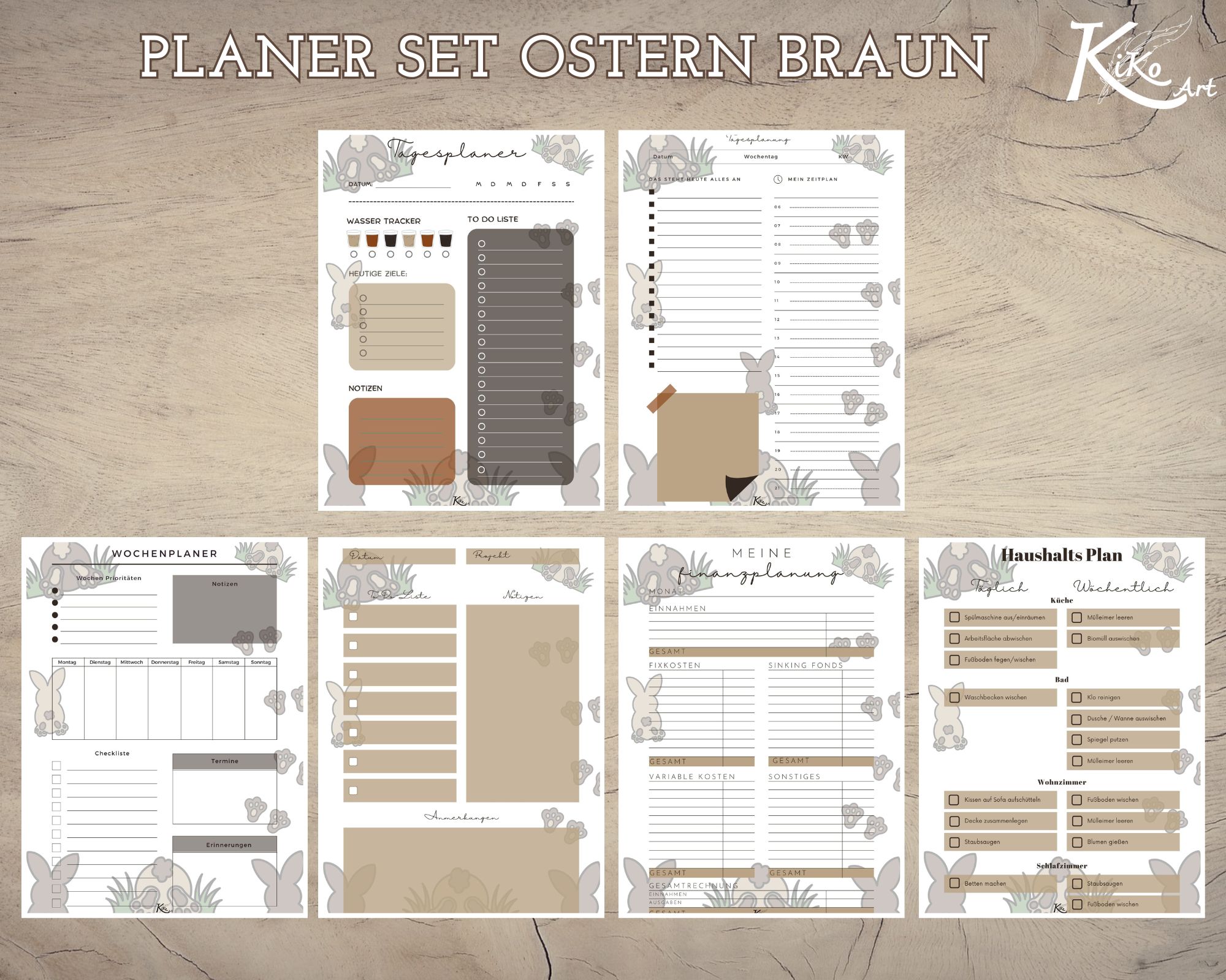Planer Set Ostern Hase, KiKo Art
