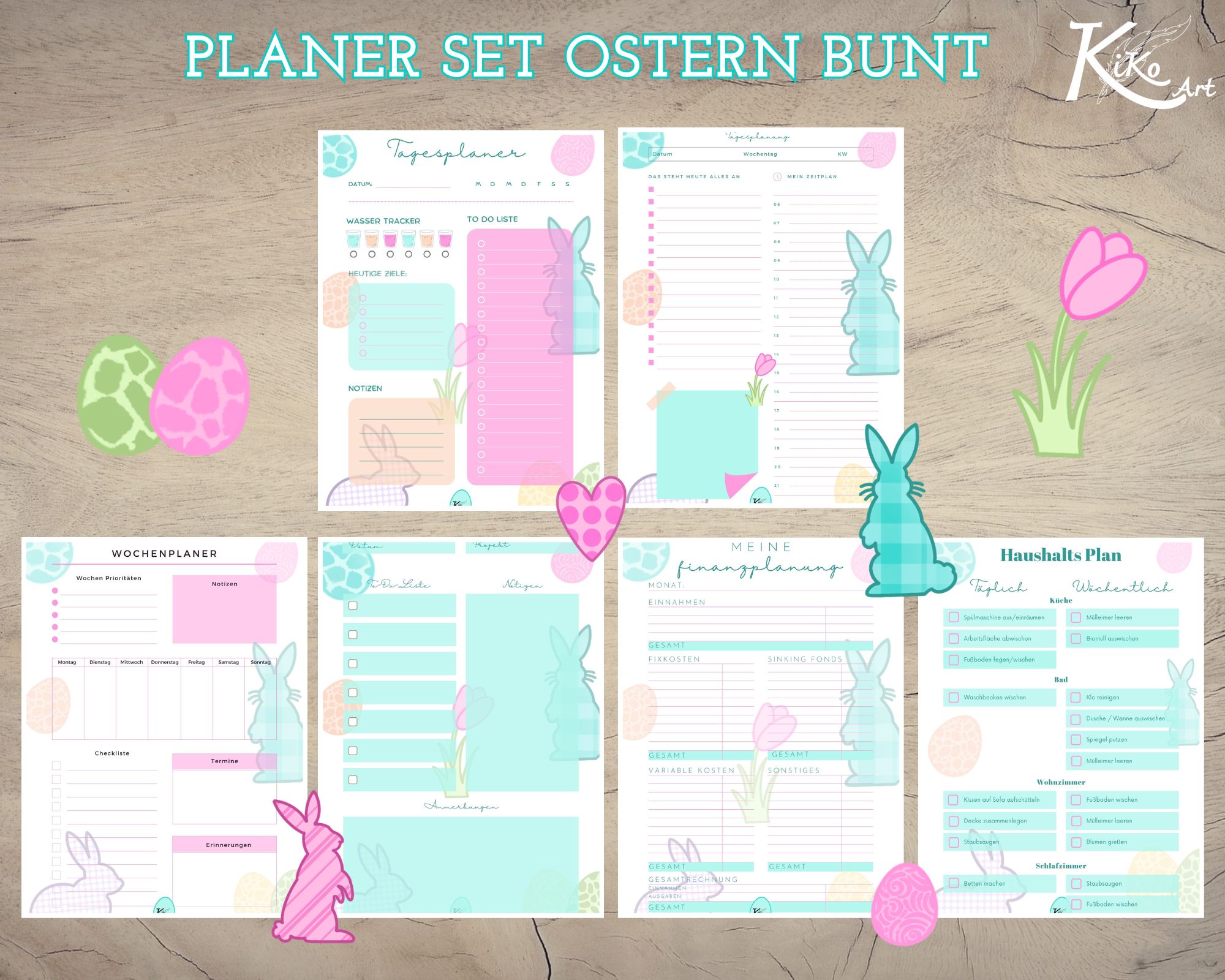 Planer Set Ostern Hase, KiKo Art
