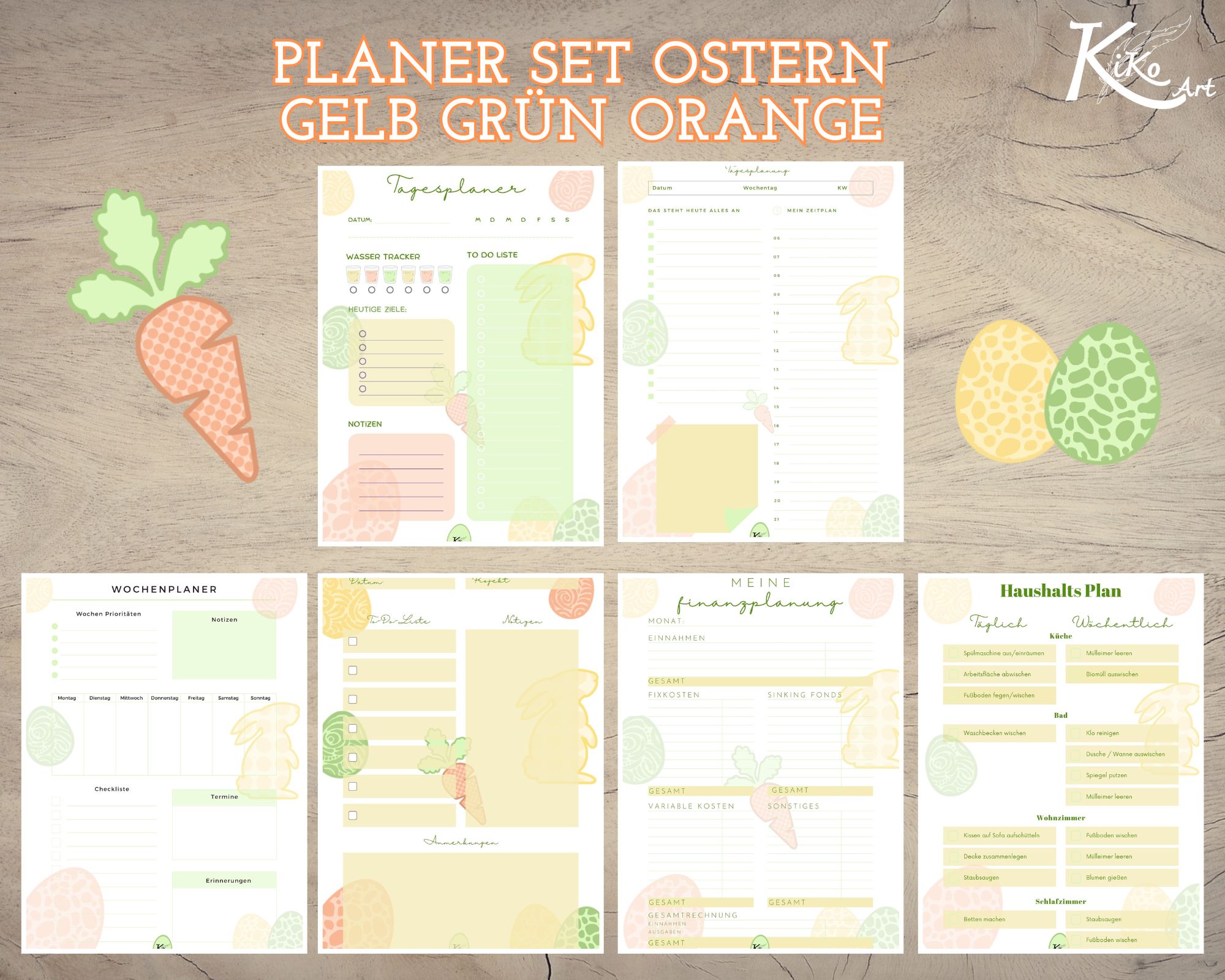Planer Set Ostern Hase, KiKo Art