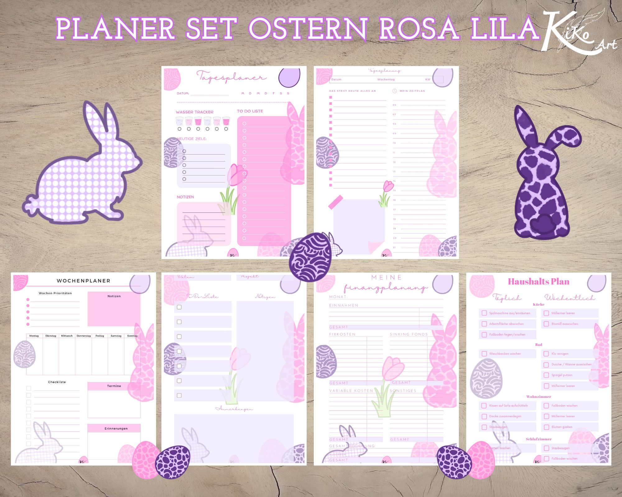 Planer Set Ostern Hase, KiKo Art