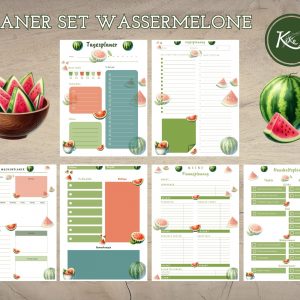 Digitale Planer Seiten – Sommerliches Wassermelonen-Motiv