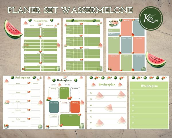 Digitale Planer Seiten – Sommerliches Wassermelonen-Motiv – Bild 2