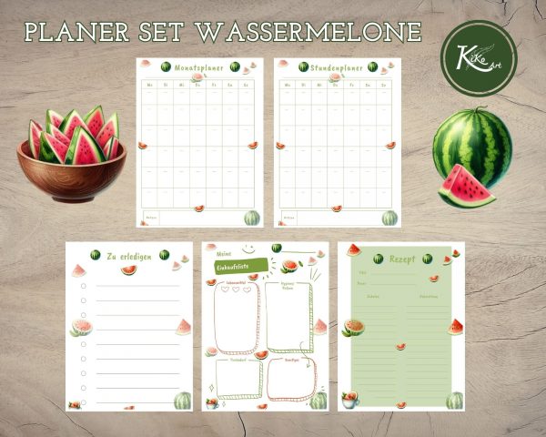 Digitale Planer Seiten – Sommerliches Wassermelonen-Motiv – Bild 3