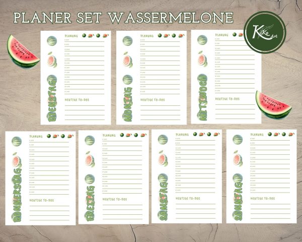 Digitale Planer Seiten – Sommerliches Wassermelonen-Motiv – Bild 4
